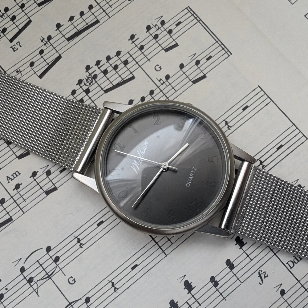 Midtown Silver Mesh Band Watch - Picture 2 of 10